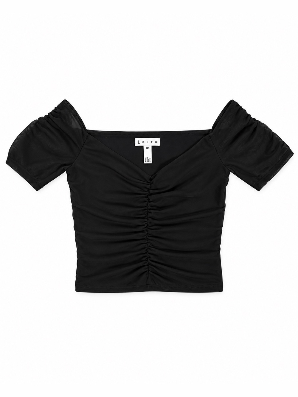 Off-Shoulder Ruched Crop Top